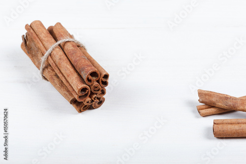 Cinnamon sticks and cocoa powder