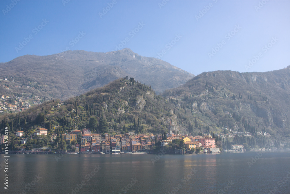 Italian town Varena on Lake Como 