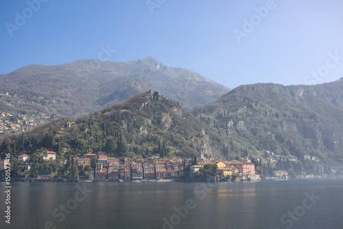 Italian town Varena on Lake Como  © mariarom