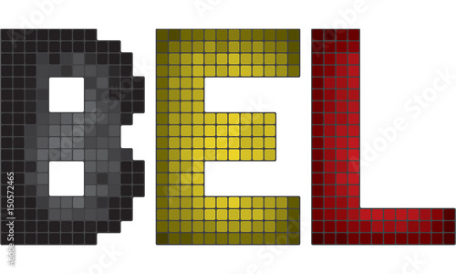 Mosaic letter flag of Belgium