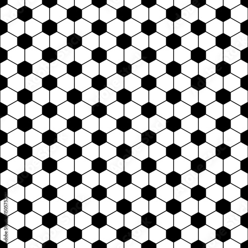 Seamless Pattern Black/White Combs Football