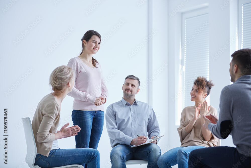 Girl in support group Girl in support group