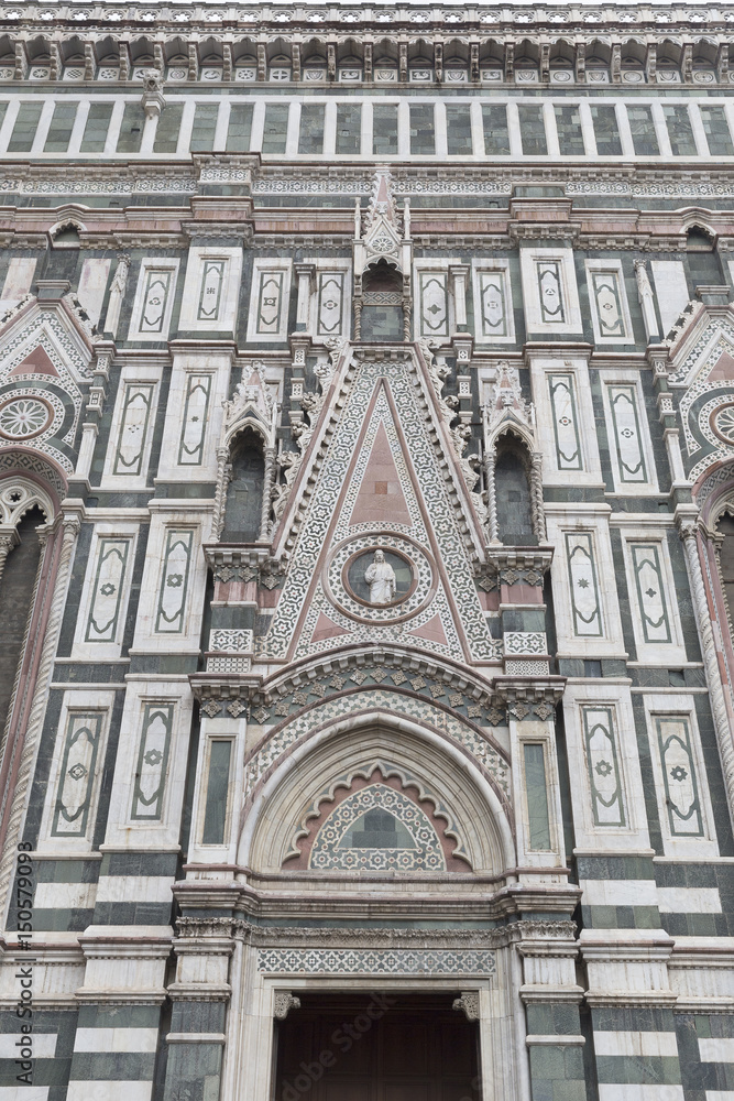 Facade of the Cathedral of Santa Maria del Fiore in Florence