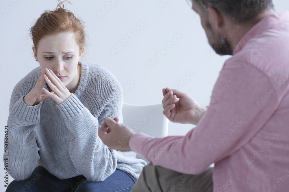 Woman having post abortion stress Woman having post abortion stress