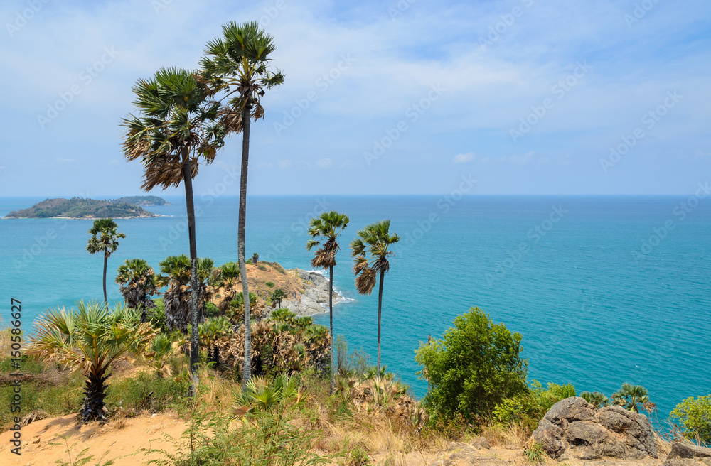 Phromthep cape or Laem Phromthep viewpoint in Phuket, Thailand Phromthep cape or Laem Phromthep viewpoint in Phuket, Thailand