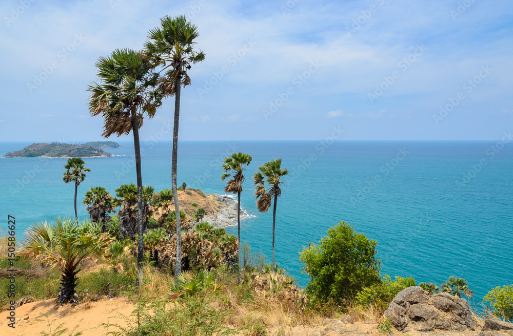 Phromthep cape or Laem Phromthep viewpoint in Phuket, Thailand