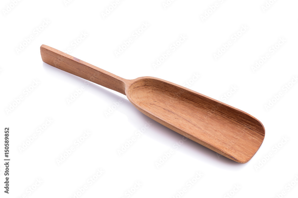 Wooden spoon on a white background Wooden spoon on a white background