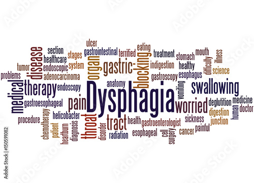 Dysphagia, word cloud concept 2 photo