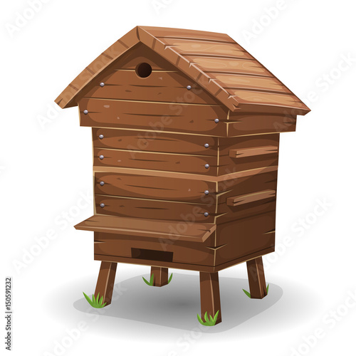 Wood Hive For Bees