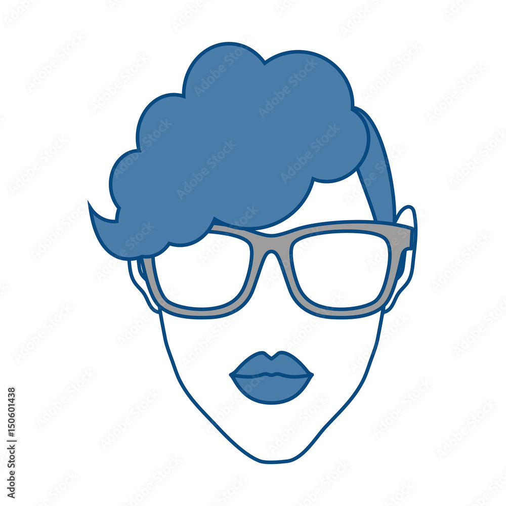 woman with glasses icon over white background. vector illustration woman with glasses icon over white background. vector illustration