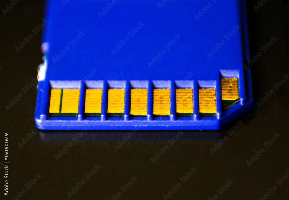 SD memory card. Blue is on the laptop. SD memory card. Blue is on the laptop.