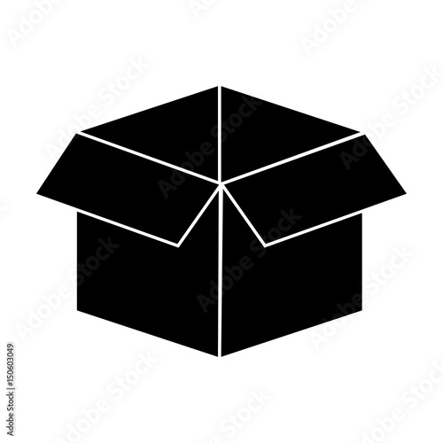 carton box icon over white background. vector illustration