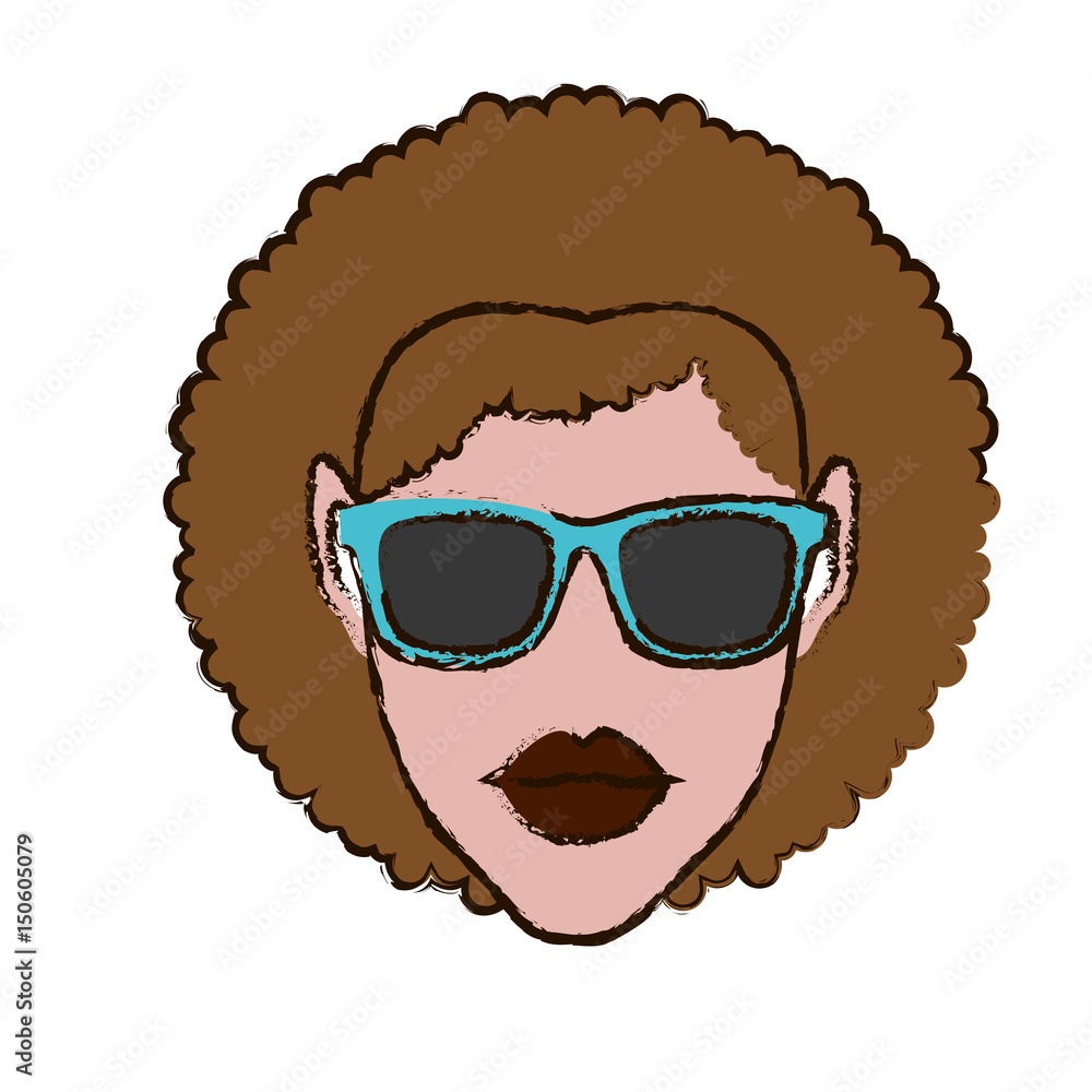 woman with sunglasses icon over white background. colorful design. vector illustration woman with sunglasses icon over white background. colorful design. vector illustration