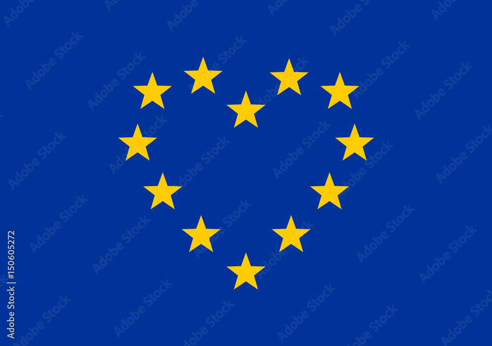 Europa Herz, Sterne, EU Symbol, Europäische Union, I love Europe Europa Herz, Sterne, EU Symbol, Europäische Union, I love Europe
