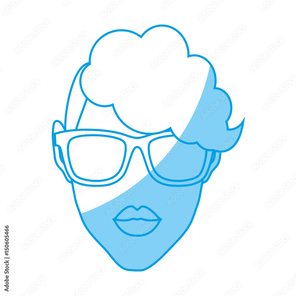 woman with sunglasses icon over white background. vector illustration woman with sunglasses icon over white background. vector illustration