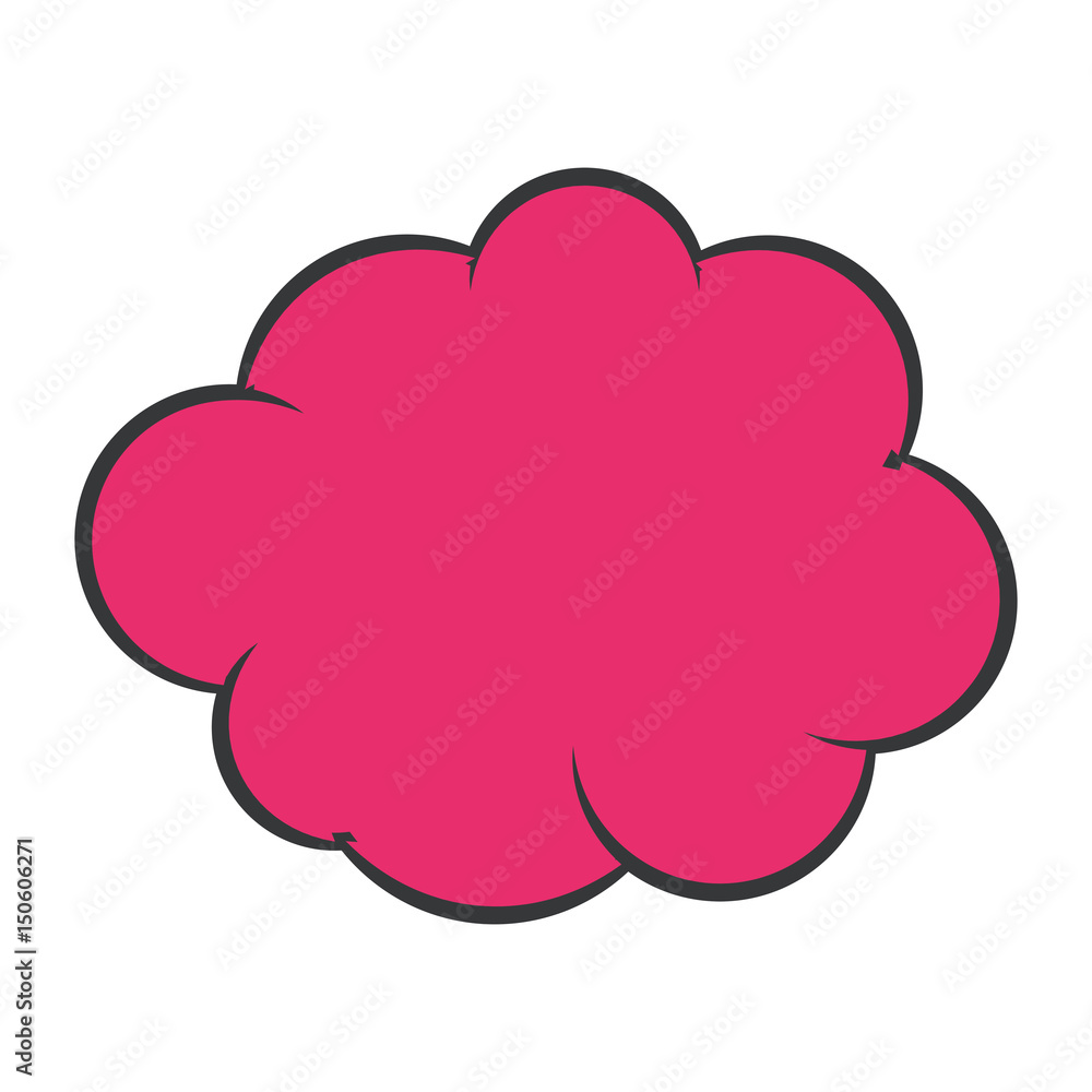 pink cloud icon over white background. vector illustration pink cloud icon over white background. vector illustration
