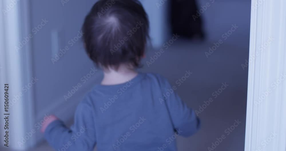Toddler boy runs from camera - 120fps slow motion Toddler boy runs from camera - 120fps slow motion