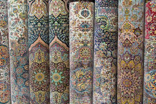 Full Frame Shot Of Persian Rugs At Store