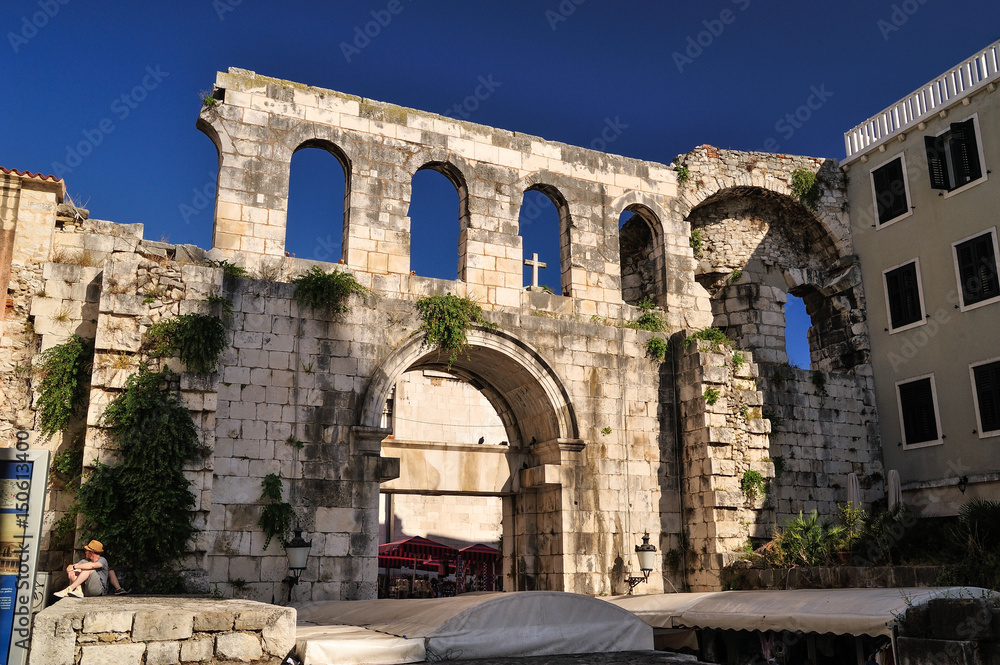 Silbernes Tor, Porta Argenta, UNESCO Weltkulturerbe, Split, Mitteldalmatien, Kroatien