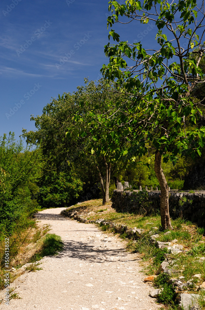 historische Straße, Nationalpark Krka, Region Sibenik-Knin, Mitteldalmatien historische Straße, Nationalpark Krka, Region Sibenik-Knin, Mitteldalmatien