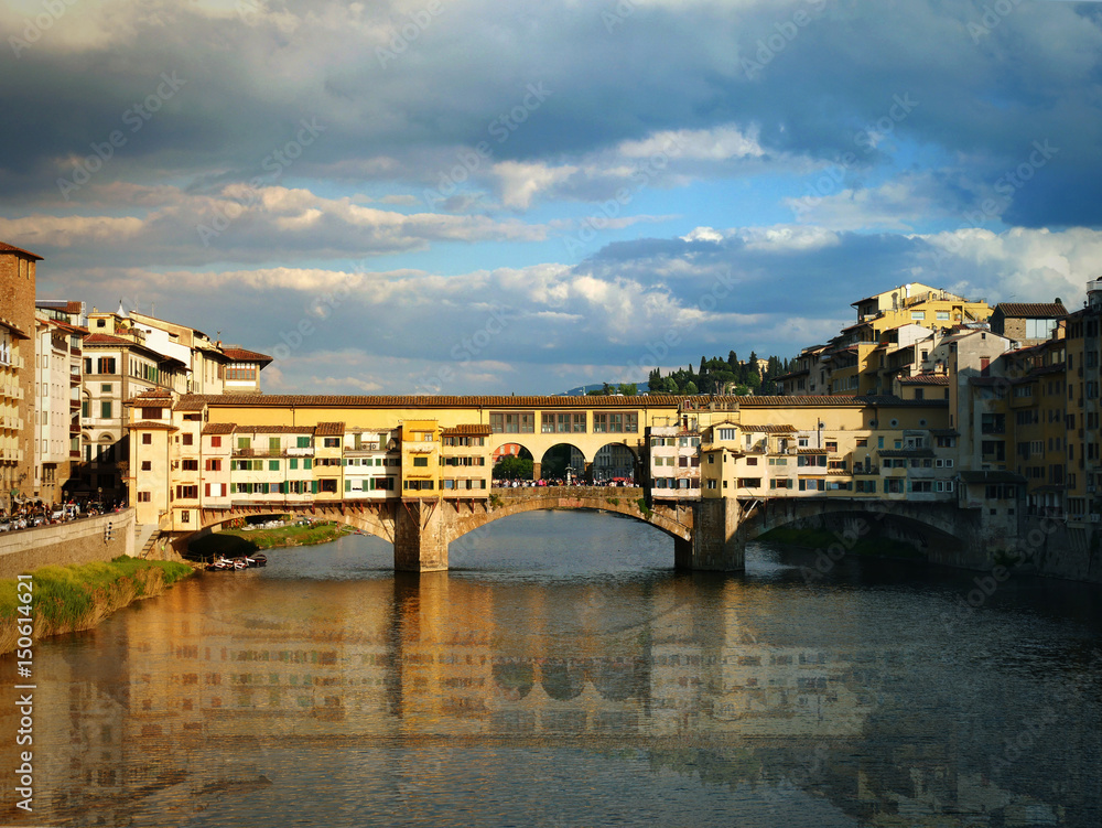 Florence - Ponte Vecchio reflet Arno