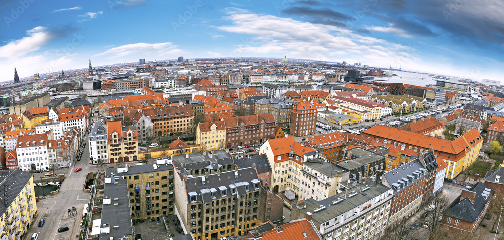 Scenic panorama of Copenhagen, Denmark