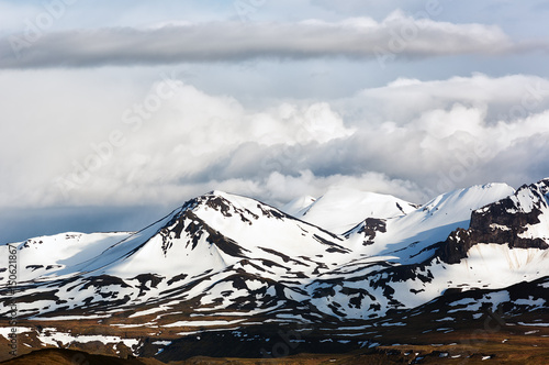 Landscape with snow covered...