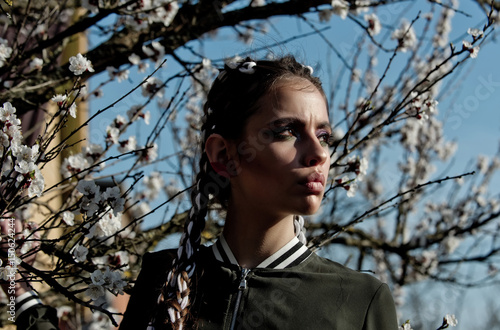 girl and flowerss photo