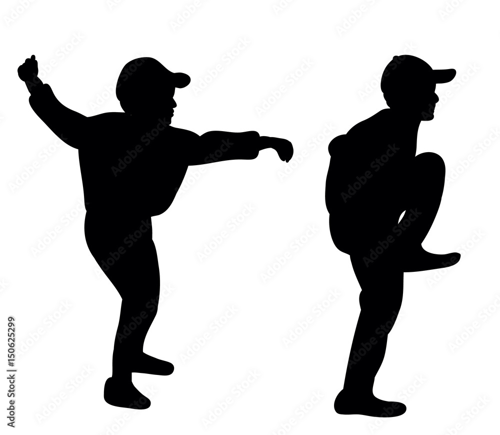 Vector, silhouette of a boy dancing Vector, silhouette of a boy dancing