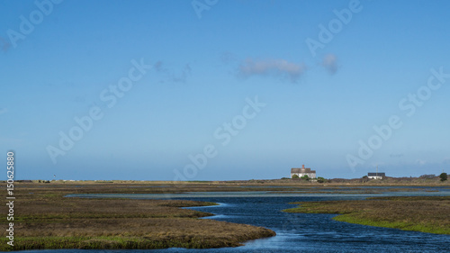 Two houses along salt marsh