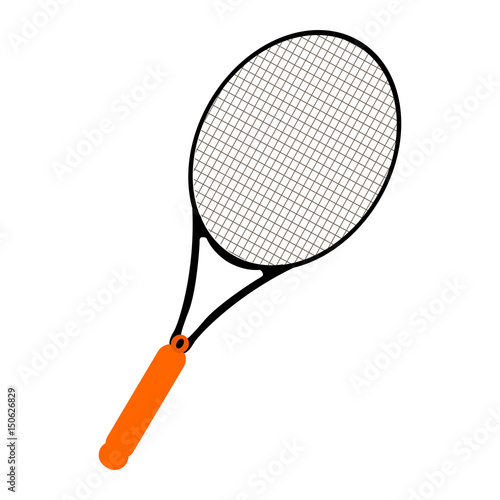 Isolated tennis racket on a white background, Vector illustration