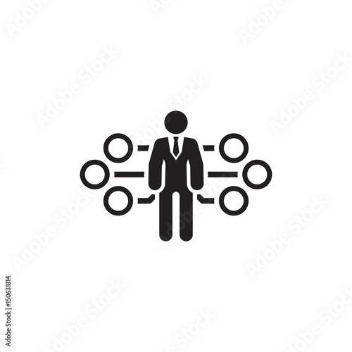 Flow Management Icon. Flat Design.