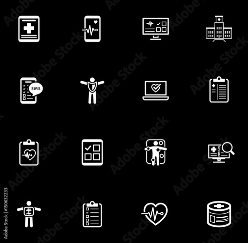 Medical and Health Care Icons Set. Flat Design.