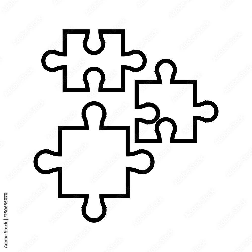 puzzle jigsaw piece business team outline vector illustration puzzle jigsaw piece business team outline vector illustration