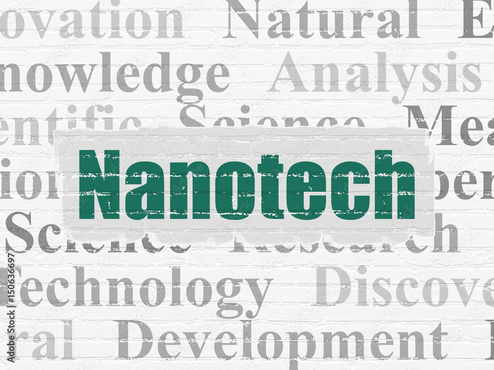 Science concept: Nanotech on wall background Science concept: Nanotech on wall background