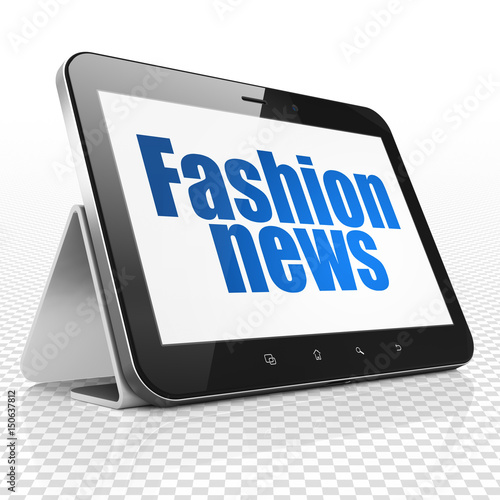 News concept: Tablet Computer with Fashion News on display