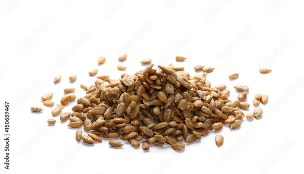 seed sunflower isolated on white background, with top view seed sunflower isolated on white background, with top view