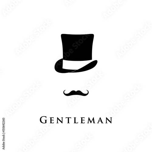Gentleman icon isolated on white background. 