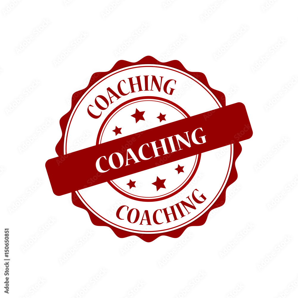 Obraz premium Coaching red stamp illustration