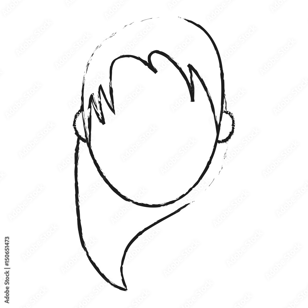 blurred silhouette caricature faceless front view short hair woman vector illustration blurred silhouette caricature faceless front view short hair woman vector illustration