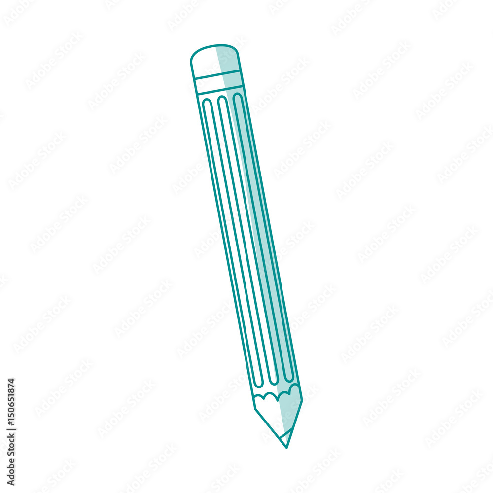 blue silhouette shading pencil element to write vector illustration blue silhouette shading pencil element to write vector illustration