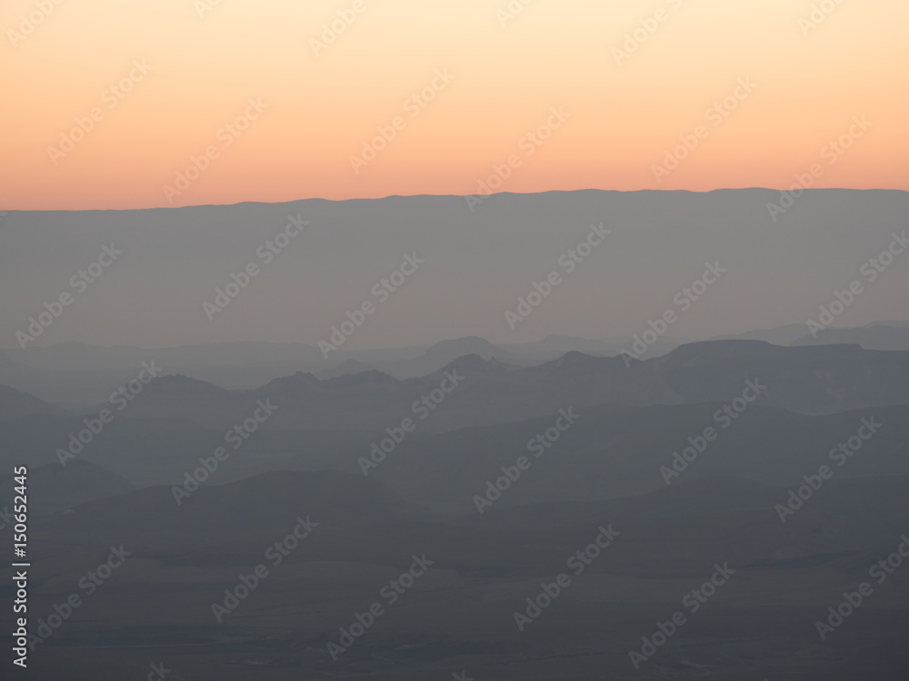 Negev Desert after Sunset