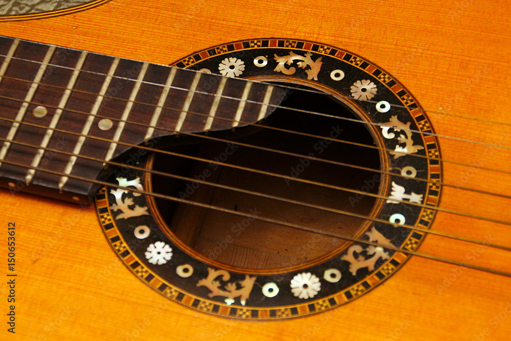 Obraz premium Ancient acoustic guitar