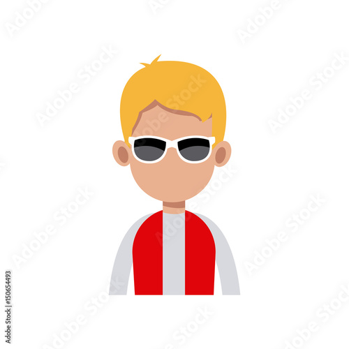 portrait man people faceless style image vector illustration