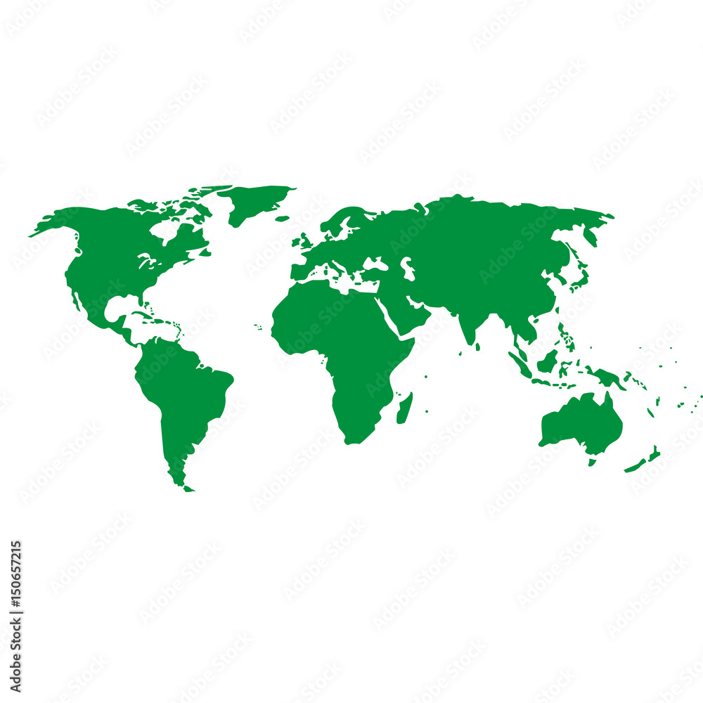 green map world landmark image vctor illustration