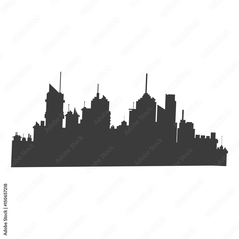 silhouette building city skyscraper image vector illustration