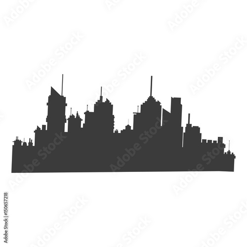 silhouette building city skyscraper image vector illustration
