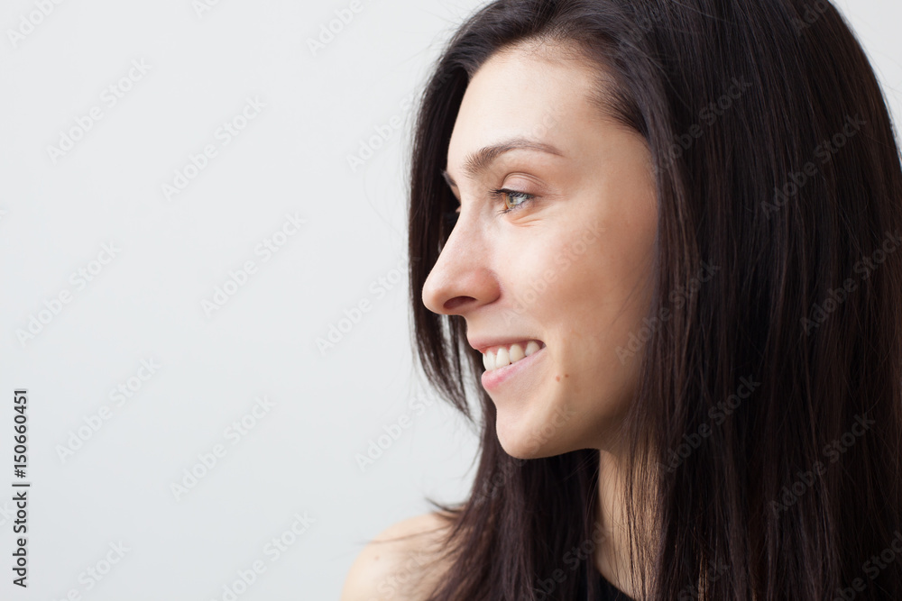 Portrait of happy smiling caucasian woman Portrait of happy smiling caucasian woman