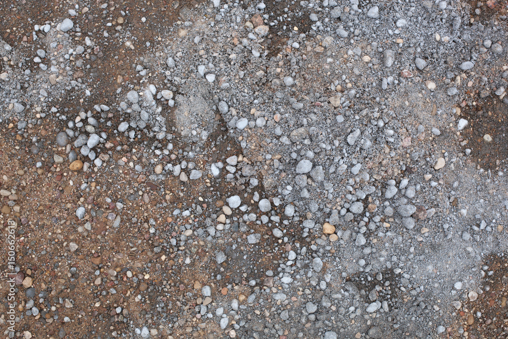 Mixed sand and cement. Mixed sand and cement is prepared for work on the construction site for repairing the road surface. Mixed sand and cement. Mixed sand and cement is prepared for work on the construction site for repairing the road surface.