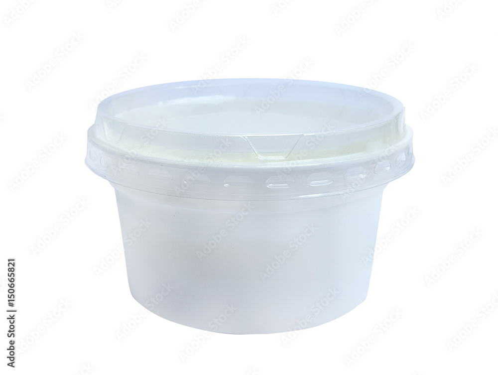 Yogurt white food plastic container Yogurt white food plastic container